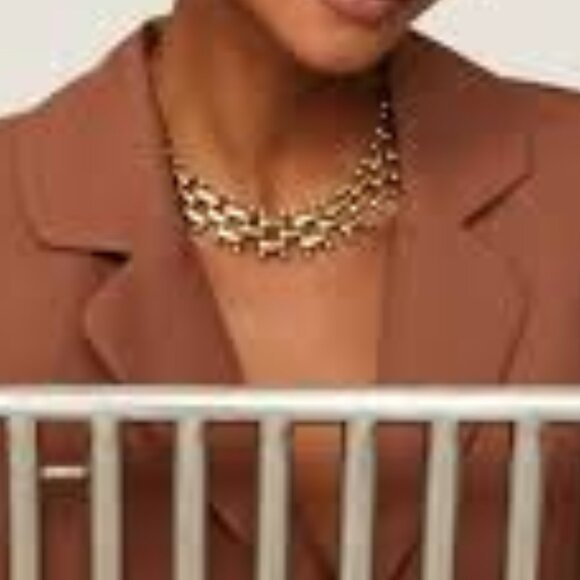 Demarson Tori ladder link rhinestone capped collar necklace - Picture 5 of 5